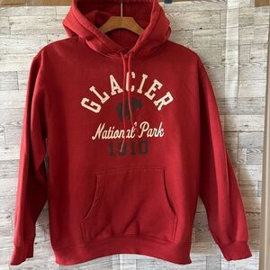 sweatshirt Glacier national‎ park rust hiking women’s Large y2k